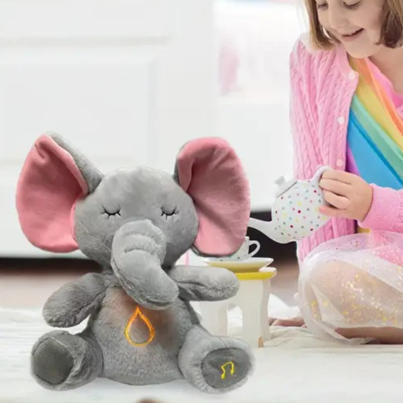 Kids Toys Elephant - Boneka Gajah Lucu Bernyala Cahaya dan