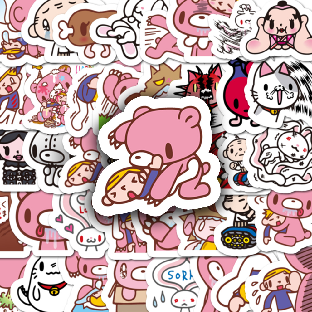 Kids Toys Laptop - 40 Buah Stiker Kartun Beruang Suram