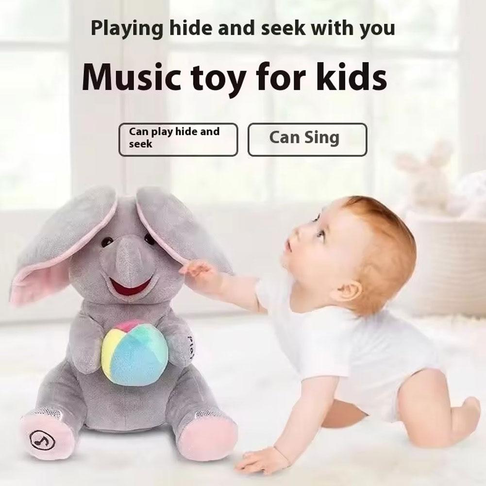 Kids Toys Elephant - Mainan Gajah Boneka Berbulu dengan Telinga