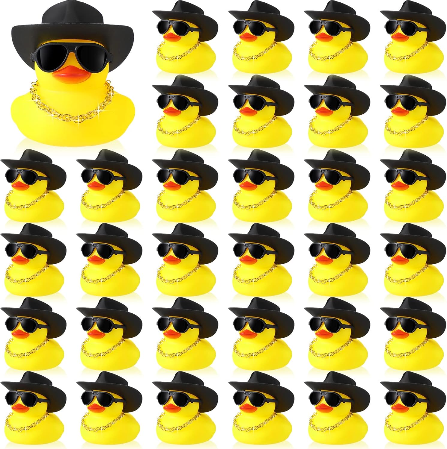 Rubber Duck Bath - 6/12/24 pcs Bebek Karet Koboi Mini