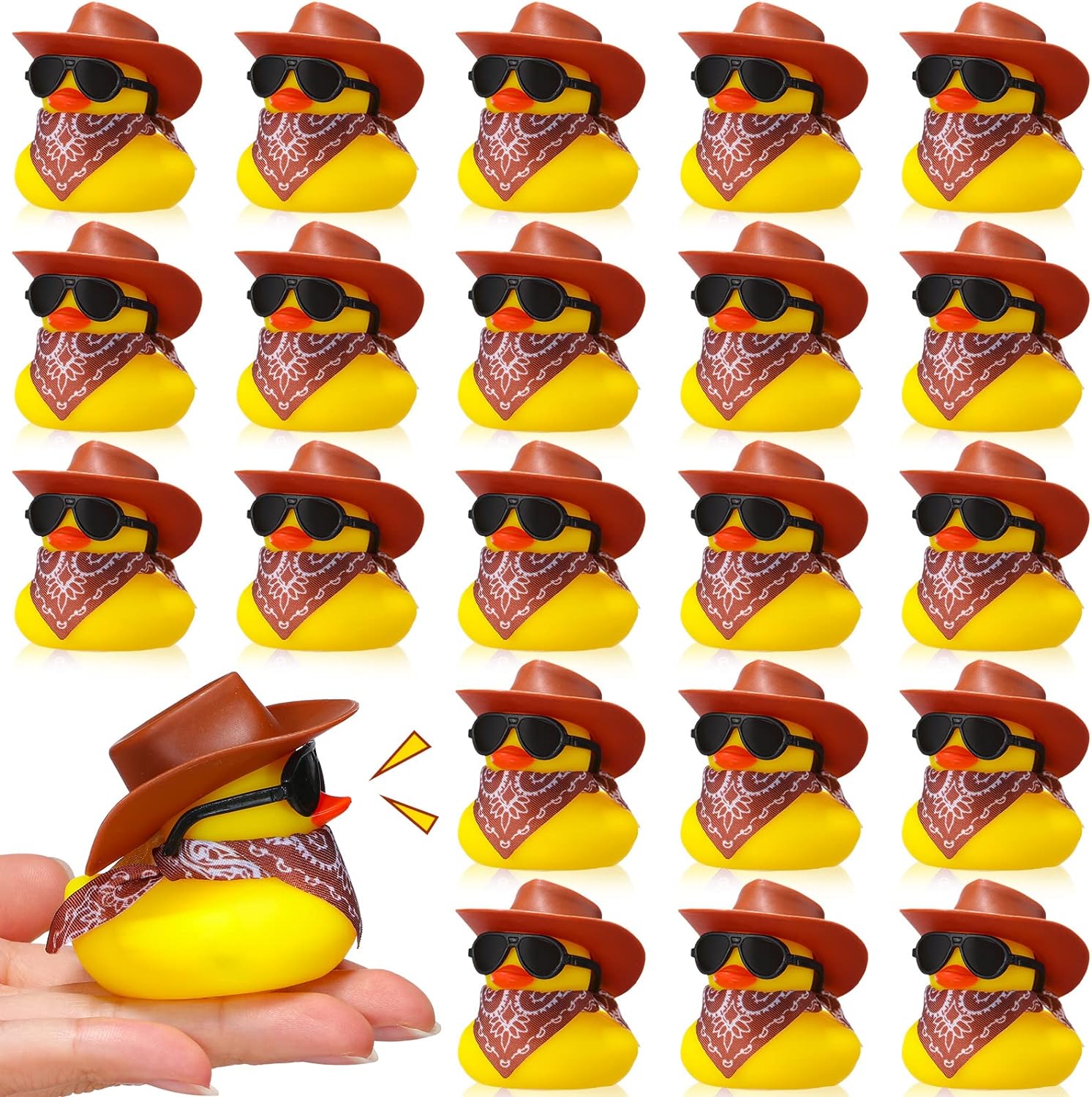 Rubber Duck Bath - Set mainan koboi karet bebek, mainan