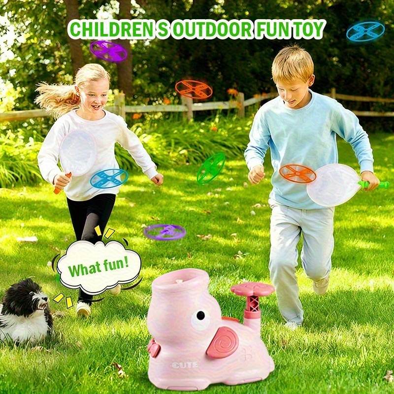 Kids Toys Elephant - Mainan Peluncur Udara, Piring Terbang, Peluncur