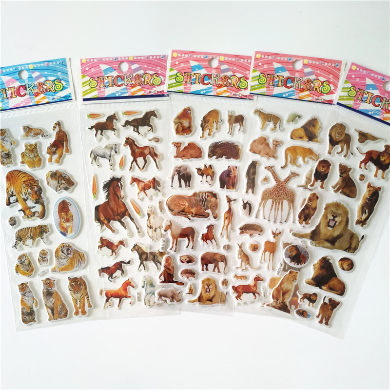 Kids Toys Elephant - 6 Buah Stiker Gaya Hewan Liar