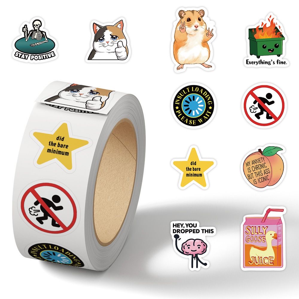 500pcs Stiker Meme Emosi Lucu  - Kids Toys Laptop ulasan dan harga