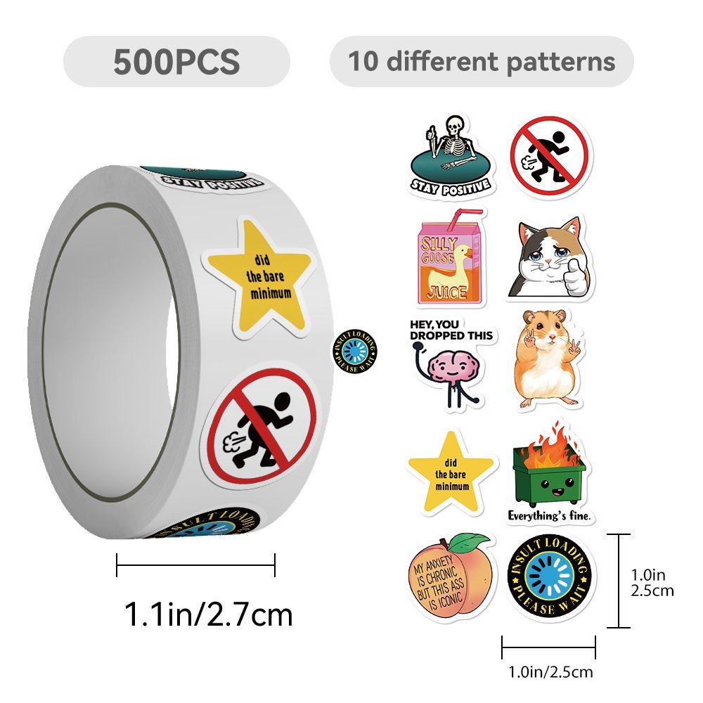 500pcs Stiker Meme Emosi Lucu  - Kids Toys Laptop ulasan dan harga