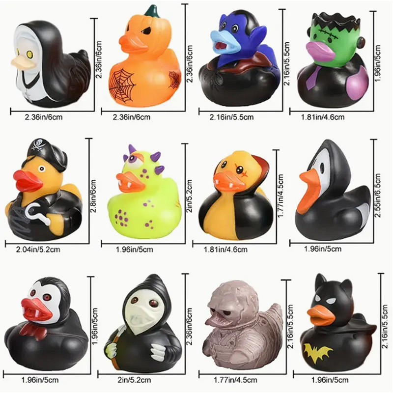 6/12/24pcs Bebek Karet Hallowe - Rubber Duck Bath ulasan dan harga