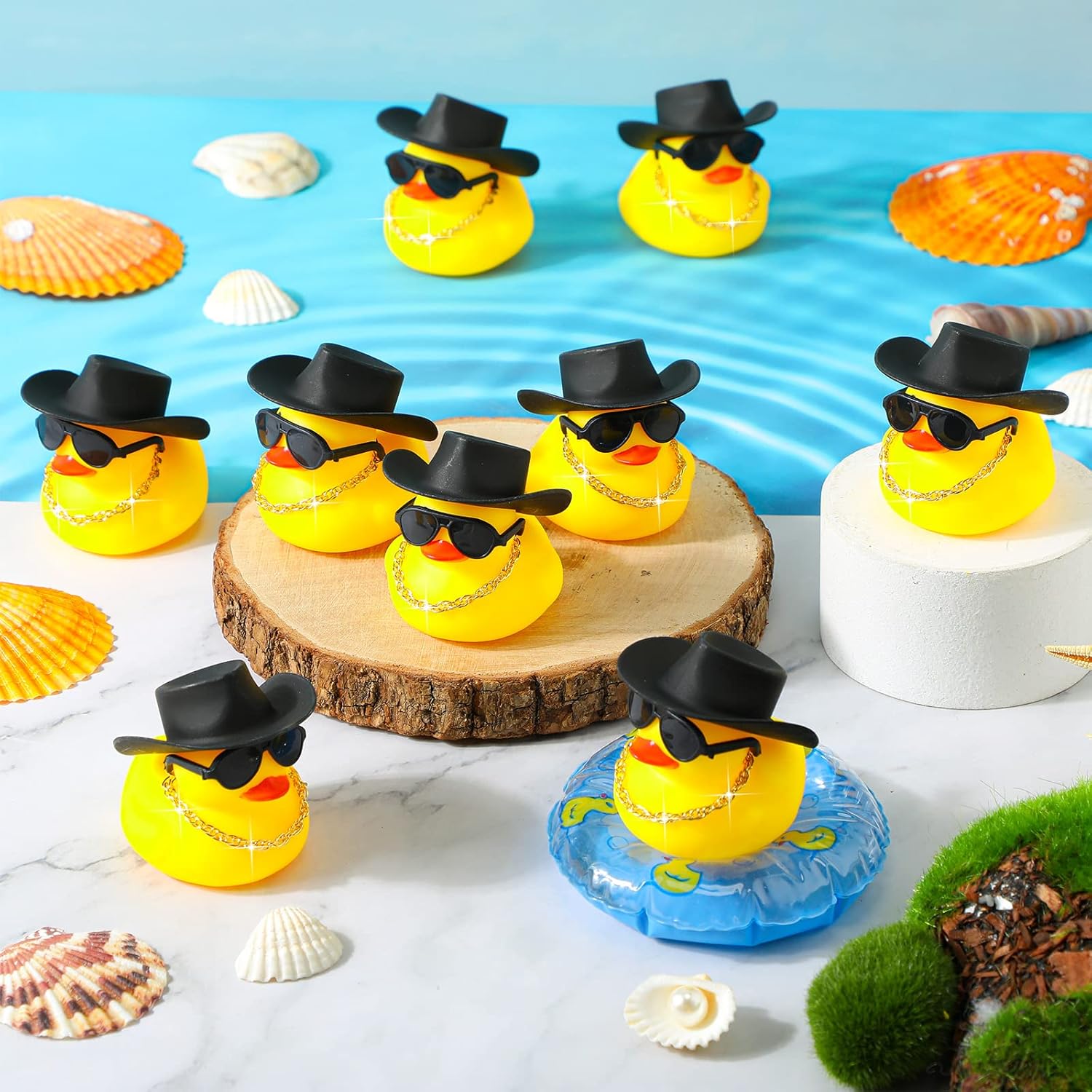 6/12/24 pcs Bebek Karet Koboi  - Rubber Duck Bath ulasan dan harga