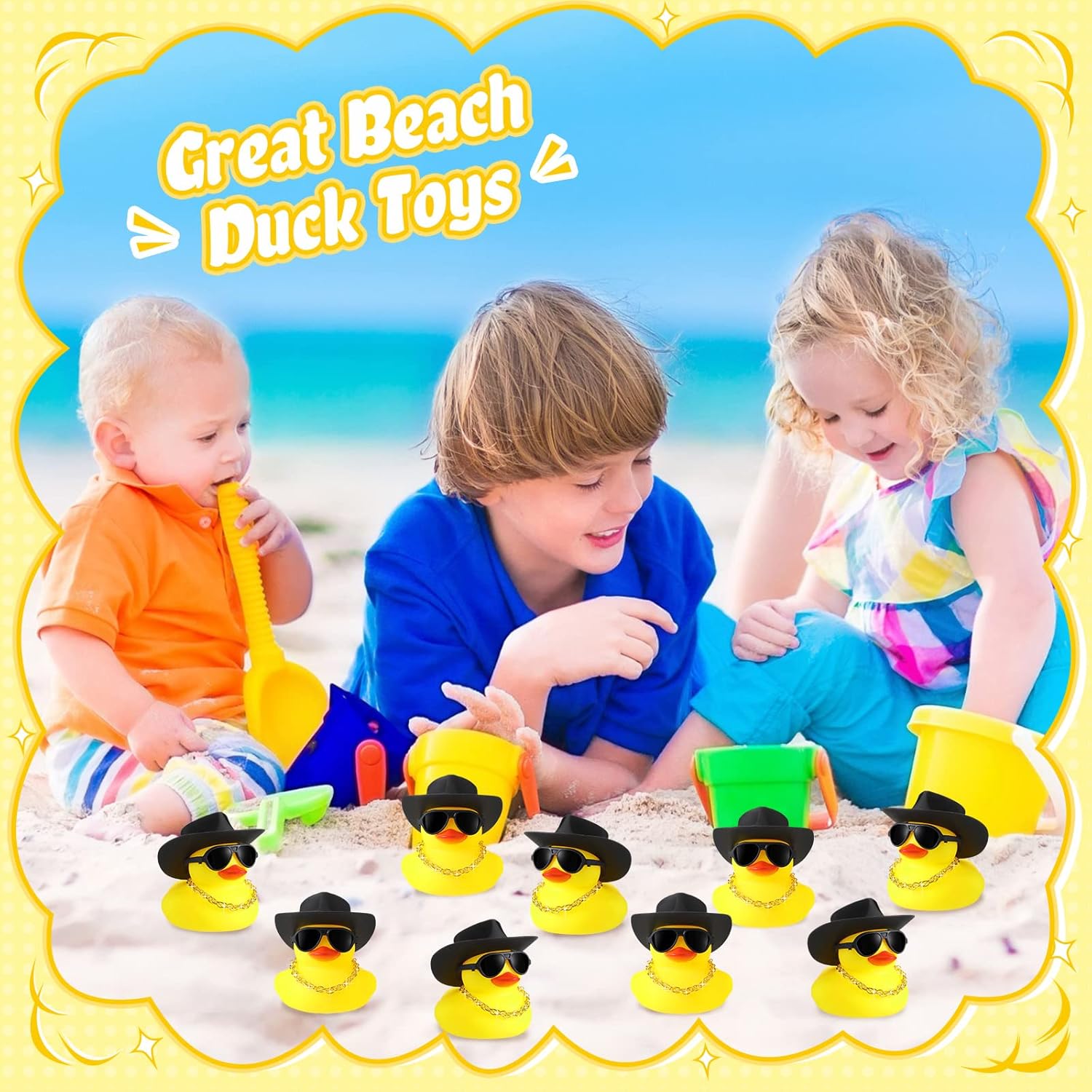 6/12/24 pcs Bebek Karet Koboi  - Rubber Duck Bath ulasan dan harga