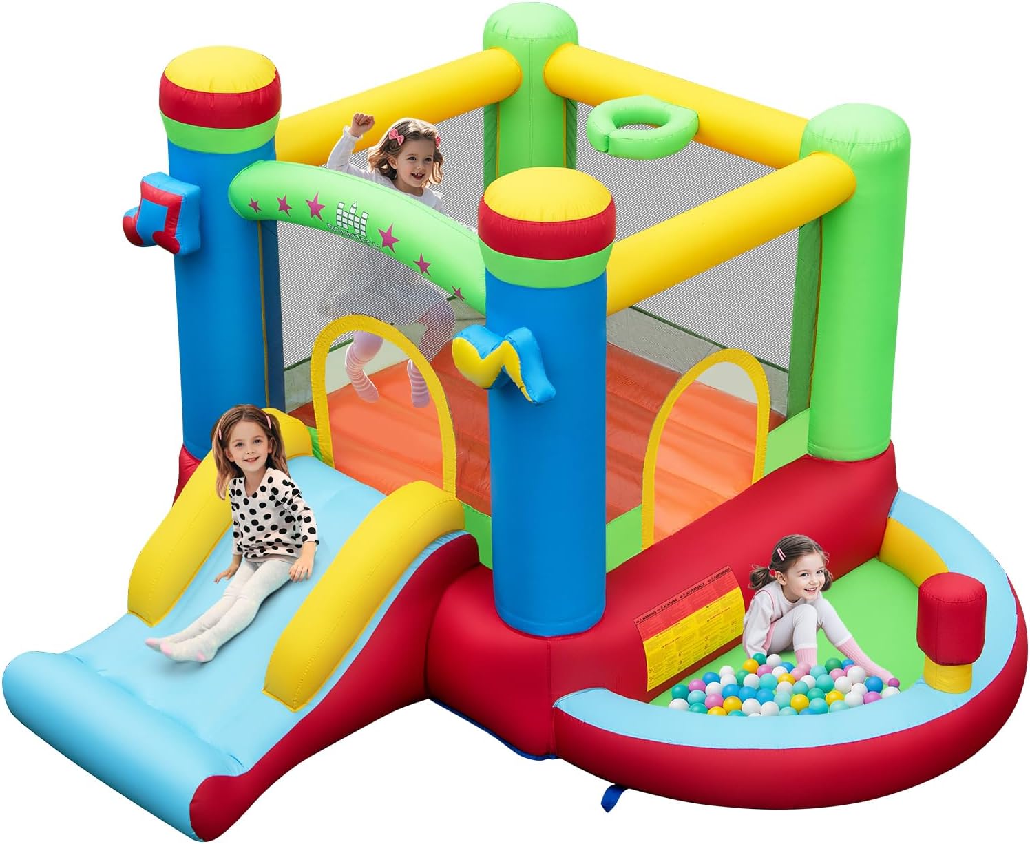 Rumah Loncat Tiup dengan Kolam - Basketball Hoop Kids Indoor ulasan dan harga