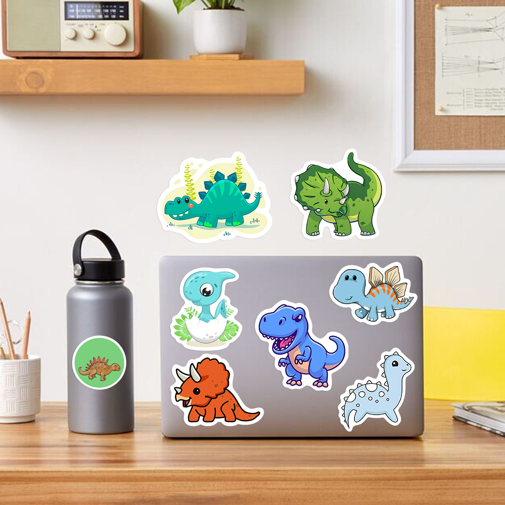 Stiker dinosaurus lucu lucu he - Kids Toys Laptop ulasan dan harga