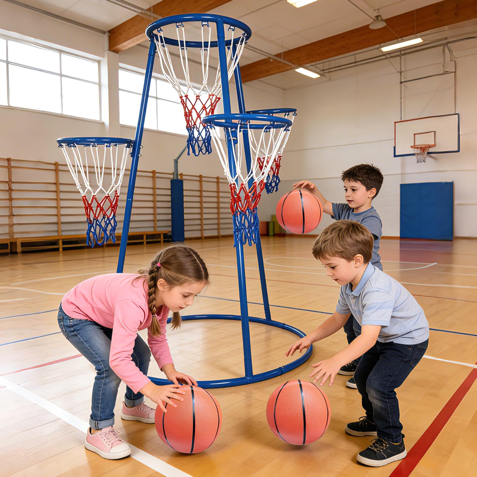 Set Bola Basket Anak 4 Ring De - Basketball Hoop Kids Indoor ulasan dan harga