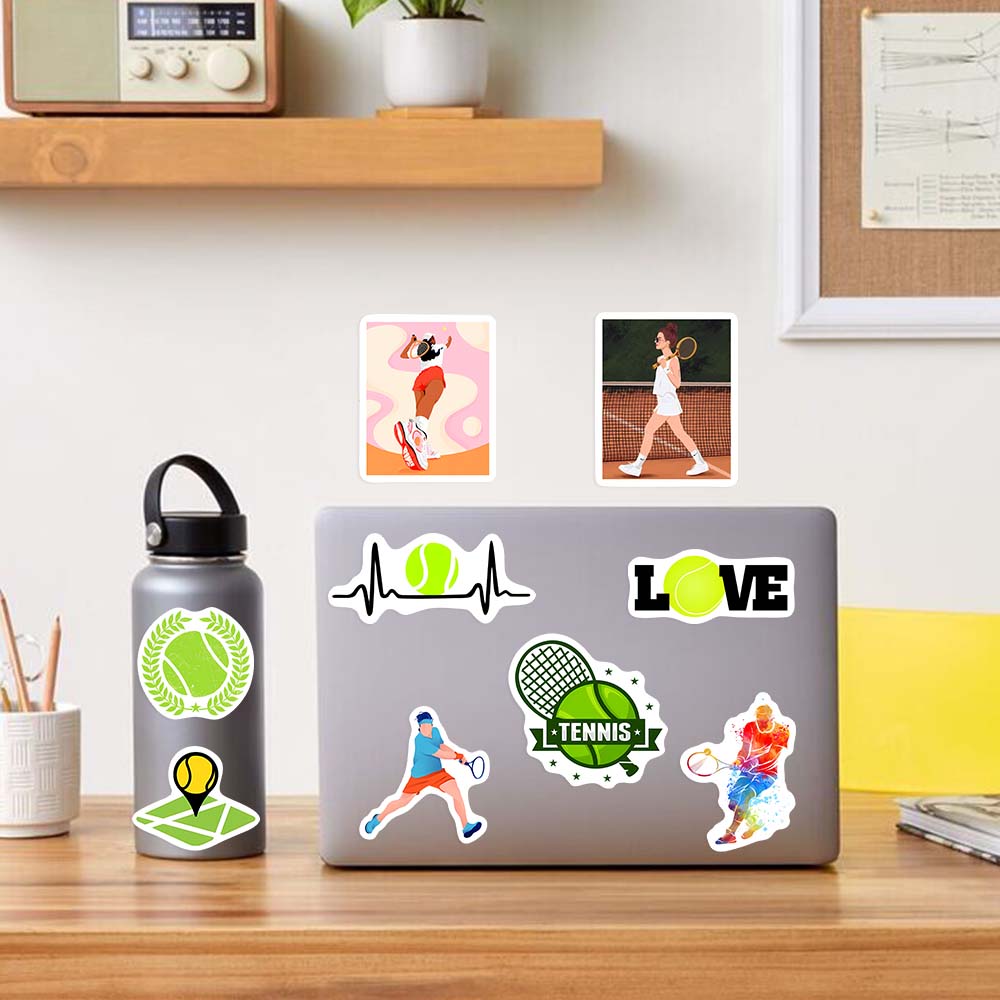 Stiker pecinta tema tenis DIY, - Kids Toys Laptop ulasan dan harga